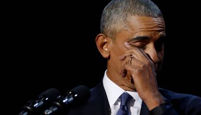 Obama, emocionat.