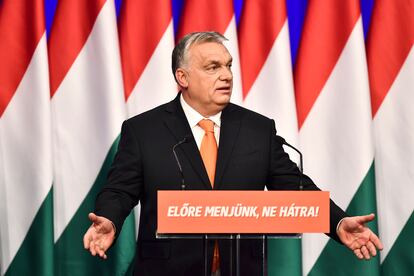 Viktor Orbán, durante un discurso el pasado 12 de febrero en Budapest.