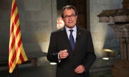 Artur Mas durant el discurs previ a la Diada.