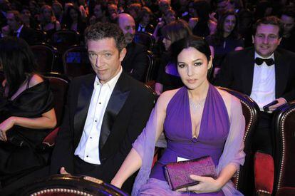 Los actores Vincent Cassel y Monica Bellucci.