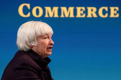 La secretaria del Tesoro de EE UU, Janet Yellen, a principios de febrero en Washinton.