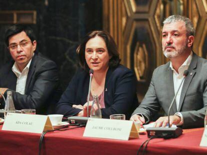 Ada Colau y Jaume Collboni durante el año y medio en que fueron socios de gobierno.