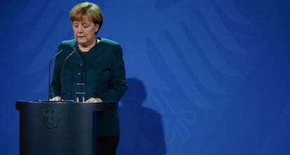 La canciller Angela Merkel durante una conferencia de prensa la semana pasada.