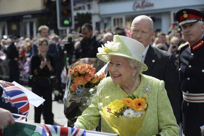 La reina Isabel II durante las celebraciones de su cumplea&ntilde;os.