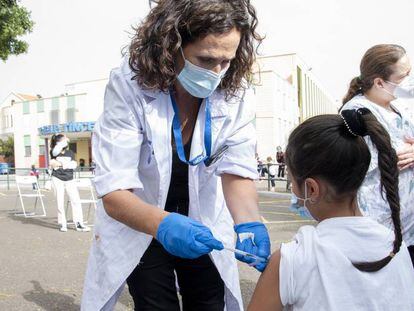 Campaña de vacunación en Canarias. 