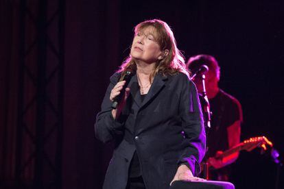 Jane Birkin, en un concierto en París el 29 de junio.