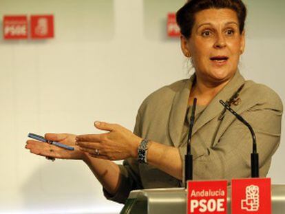 La presidenta del PSOE andaluz, Rosa Torres.