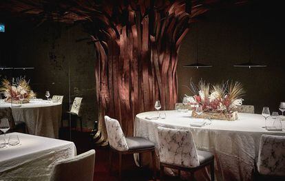 El espacio efímero de Ana Roš en el hotel NH Collection Eurobuilding emula la atmósfera y los sabores de su restaurante alpino Hiša Franko.