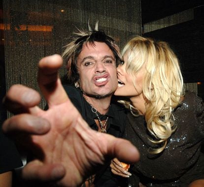 Tommy Lee y Pamela Anderson en una foto de archivo.