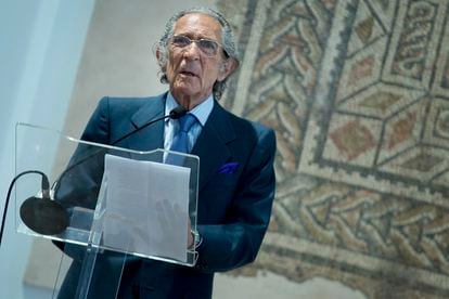 Antonio Gala, en una conferencia en la Fundación Antonio Gala de Córdoba, en octubre de 2016.