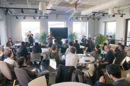 Los emprendedores de Launchpad en la sede de Google en San Francisco.