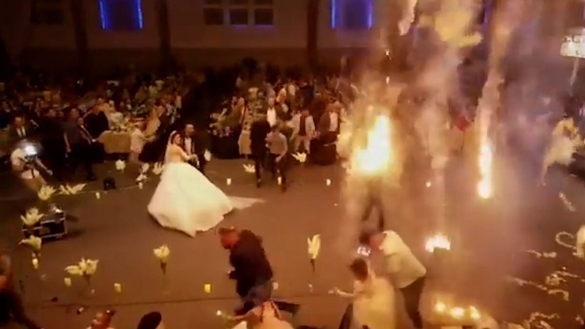 Un vídeo muestra cómo se originó el incendio en la boda de Irak