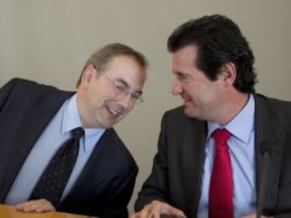 Luis Rosado y Jos&eacute; Ciscar, en la conferencia de prensa en Alicante. 