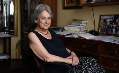 Dominique Schnapper en su casa de París el pasado 26 de junio.