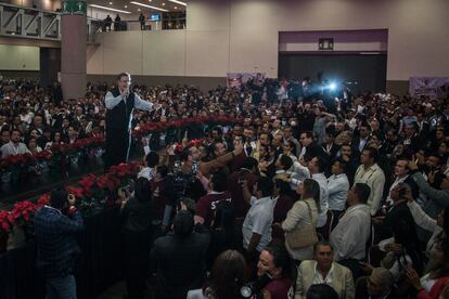 Marcelo Ebrard en el evento del World Trade Center el sábado pasado. 