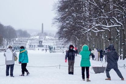 Picture of Oslo under the snow, this Tuesday.