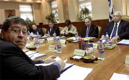 Imagen de la reunión semanal del gabinete israelí, esta mañana.