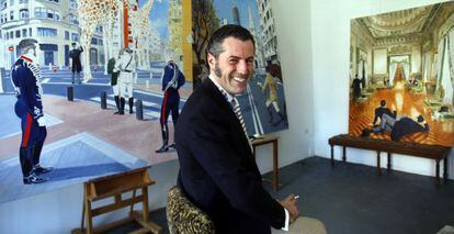Ignacio Goitia en su estudio de Bilbao.