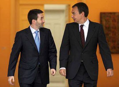 Josu Jon Imaz y José Luis Rodríguez Zapatero, en La Moncloa en mayo de 2006.