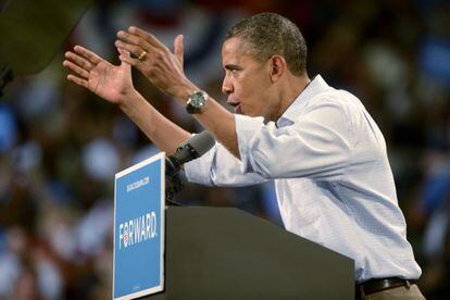 Obama en un acto electoral en Florida el 9 de septiembre. 