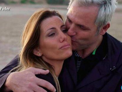 Mayte García y Santiago Cañizares durante el programa 'Mujeres al poder', de Telecinco.