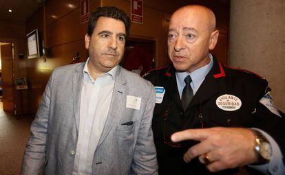 David Marjaliza al llegar a la Comisi&oacute;n de Corrupci&oacute;n de la Asamblea de Madrid.