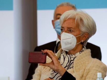 La presidenta del BCE, Christine Lagarde, en un evento en París el 11 de enero