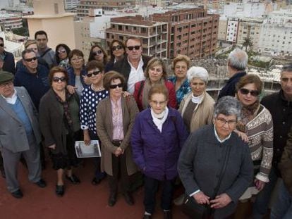 Miembros de la Asociaci&oacute;n de Afectados por Los Chonchorros, en C&aacute;diz.