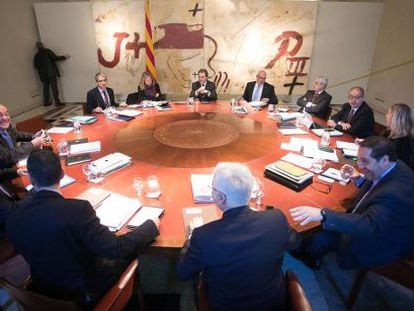 Reunión del Gobierno catalán, en una imagen de archivo