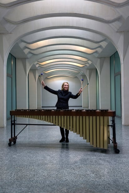 Erica Muhl, fotografiada en la sede de Berklee en Valencia. La famosa escuela de música fue fundada en 1945 en Boston por Lawrence Berk.