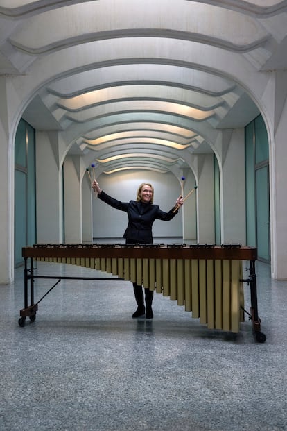 Erica Muhl, fotografiada en la sede de Berklee en Valencia. La famosa escuela de música fue fundada en 1945 en Boston por Lawrence Berk.  