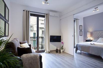 Imagen de un apartamento turístico del Eixample, en Barcelona.