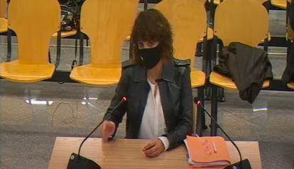 Gemma Alcalá, during her statement this Wednesday at the trial.