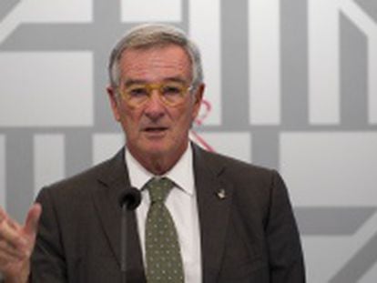 El alcalde de Barcelona, Xavier Trias, en su valoración de los primeros 100 días de gobierno.