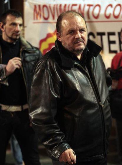 José Luis Roberto, ayer, en la manifestación de Paiporta.