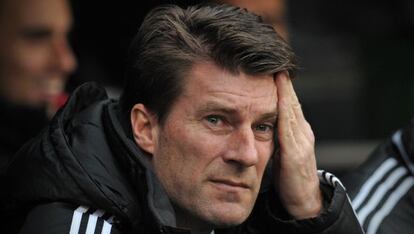 Laudrup, durante un partido del Swansea.