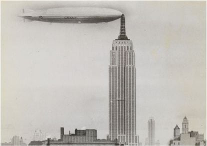 'Dirigible empotrado en el Empire State Building'.
