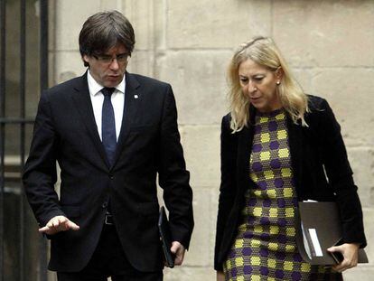 Carles Puigdemont y Neus Munté.