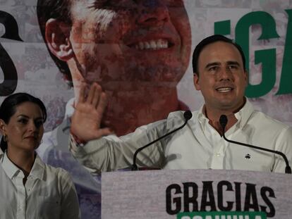 Manolo Jiménez en una conferencia de prensa en Saltillo (Estado de Coahuila), el 4 de junio de 2023.