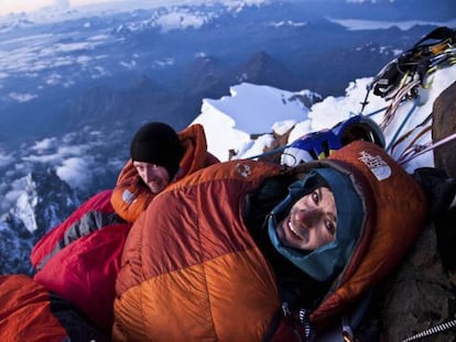 Eneko, en primer plano, e Iker Pou, en el Mont Blanc, en 2006