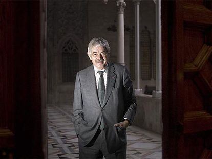 Pasqual Maragall, antes de la entrevista, en el Palau de la Generalitat.