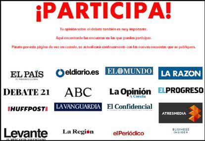 La web del PSOE que pide el voto en encuestas en medios para Pedro Sánchez como ganador del debate