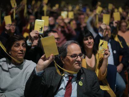 El presidente de la Generalitat, Quim Torra, en la fundación de la Crida.