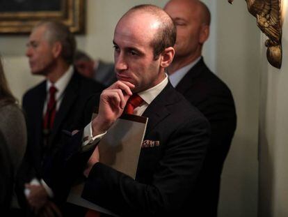 Stephen Miller asiste a una reunión del gabinete, el 19 de noviembre en la Casa Blanca.
