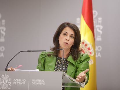 La secretaria de Estado de Sanidad, Silvia Calzón, ofrece una rueda de prensa para informar del seguimiento de la pandemia del coronavirus.