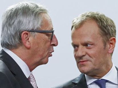 Jean-Claude Juncker y Donald Tusk.