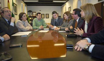 Moreno Bonilla reunido con el grupo parlamentario popular.