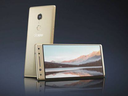 Pantalla trasera y delantera del Alcatel 5. 