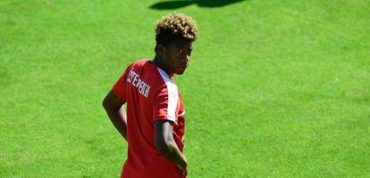 Alaba, en un entrenamiento con la selección austríaca.