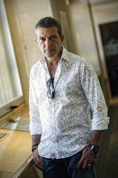 Antonio Banderas, retratado el jueves en la redacci&oacute;n de EL PA&Iacute;S.